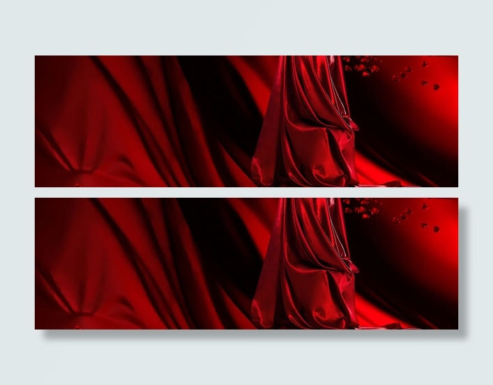 红色丝绸质感红酒背景banner