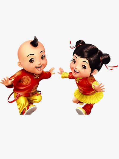 喜庆的福娃免抠