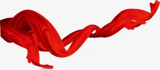 红色中国风国庆丝带免抠