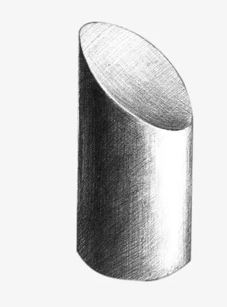 圆柱几何石膏图形免抠