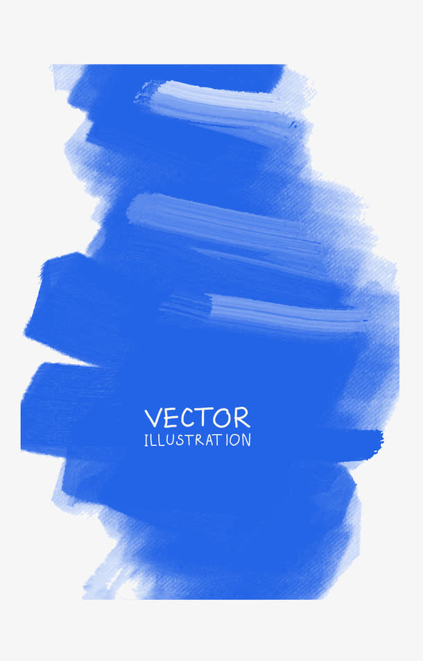 矢量时尚简约油画涂抹单页画册设免抠