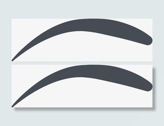 弯曲眉毛形状素材图免抠