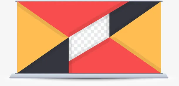 矢量商务易拉宝展架素材免抠