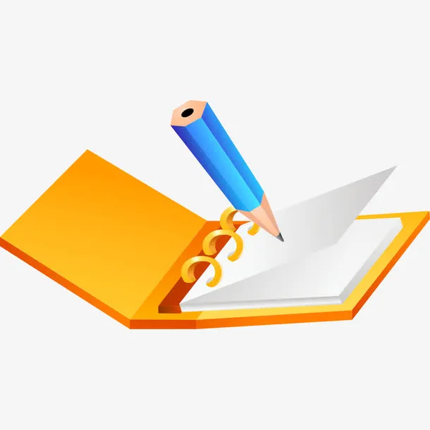 写日记卡通免抠