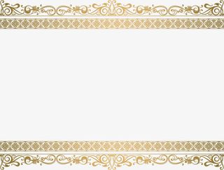 金色花边框架免抠