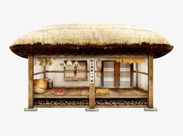 农庄茅草屋免抠