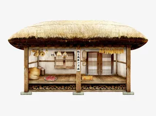 农庄茅草屋免抠