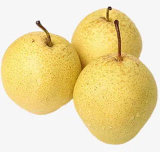 三个新鲜皇冠梨免抠