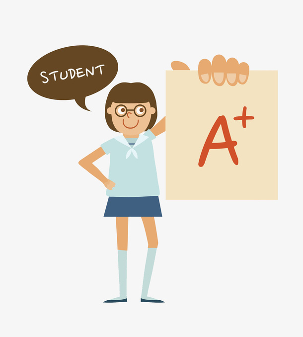 女孩学生免抠