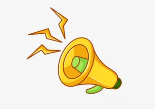 卡通手绘618促销小喇叭元素免抠