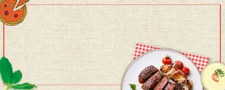 美味牛腱肉纹理小清新几何banner高清