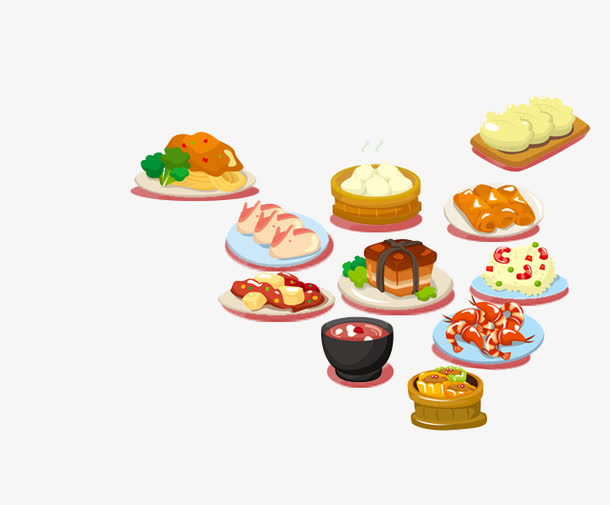 手绘美食免抠
