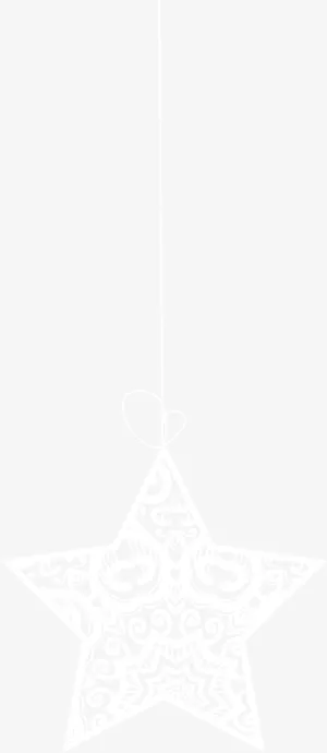 白色星星挂饰免抠