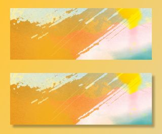 水彩画促销黄色背景高清卡通手绘背景