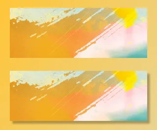 水彩画促销黄色背景高清卡通手绘背景