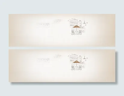 卡通手绘餐饮背景banner