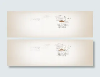 卡通手绘餐饮背景banner