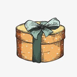 卡通文艺精美礼盒设计包装设计免抠