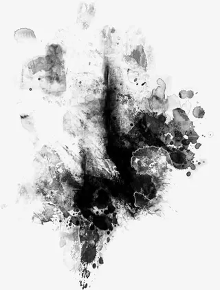 水墨喷溅烟雾免抠