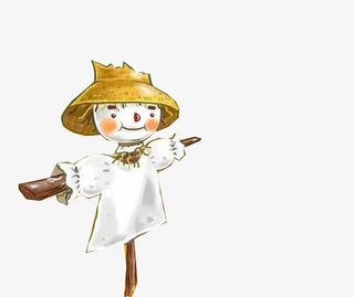 白衣稻草人免抠