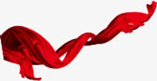 红色绸带618年中大促免抠