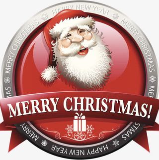 圣诞老人标签设计免抠