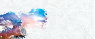 大气中国风狮子背景banner高清