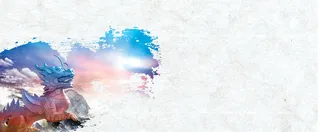 大气中国风狮子背景banner高清