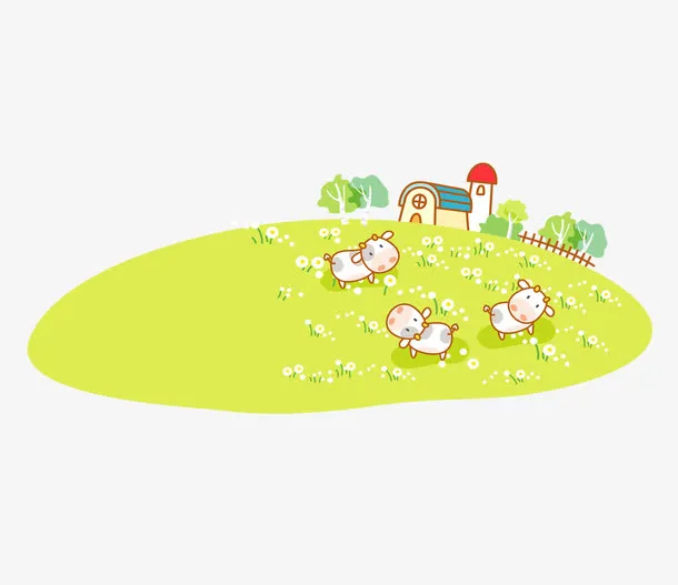 卡通草地免抠