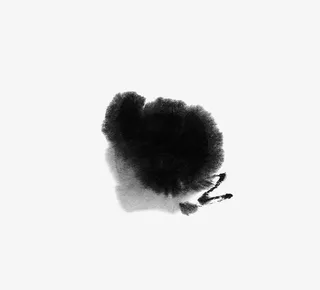 黑色墨水晕染免抠