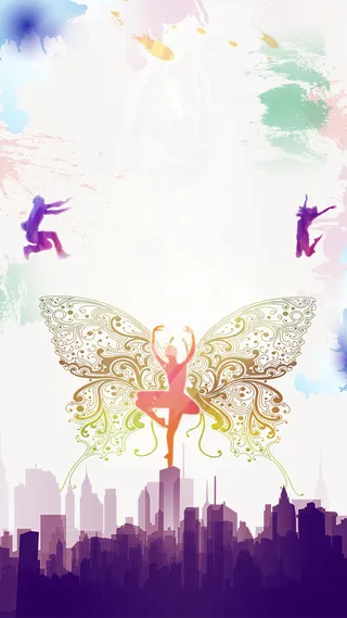 电子水墨邀请函H5背景素材高清