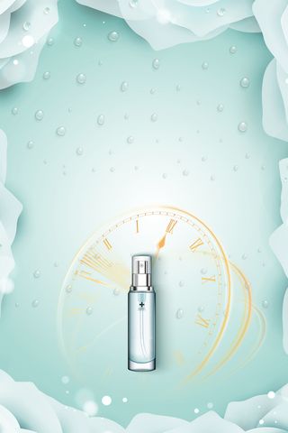 绿色清新沐浴露化妆品海报背景素材高清