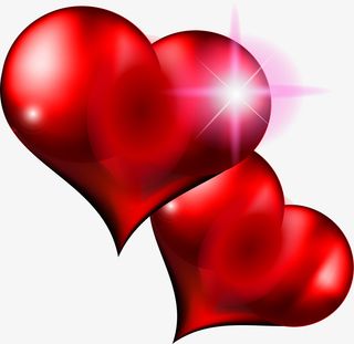情人节红色美丽爱心免抠