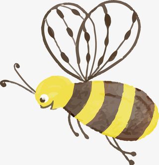 水彩画可爱的动物和春天免抠