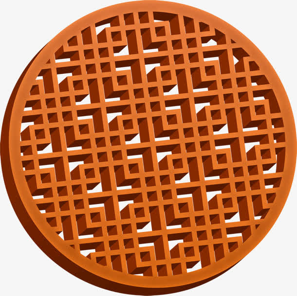 黄色复古传统边框免抠