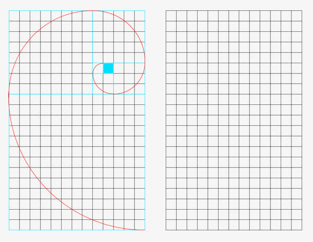 黄金分割螺旋网格免抠