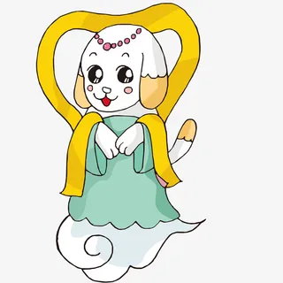 七夕腾云玉兔免抠