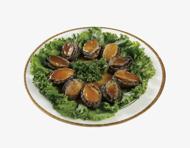 一盘鲍鱼免扣素材免抠