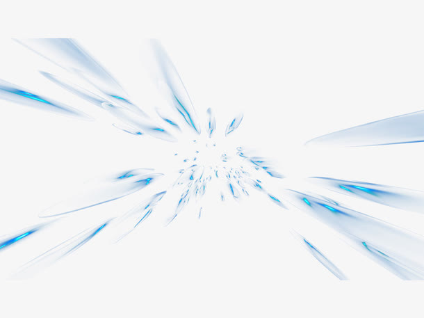 蓝色科技光效素材免抠