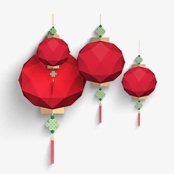 菱形灯笼免抠