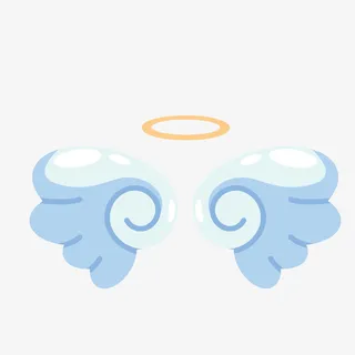 白色可爱天使翅膀免抠