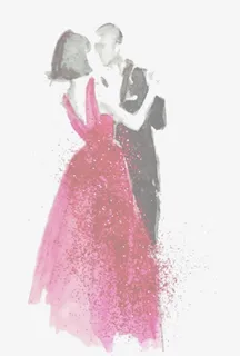 春天跳舞水彩人物免抠