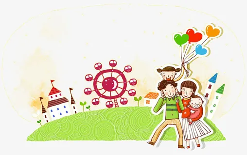 春天卡通手绘免抠