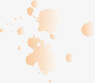 橙色水彩晕染渲染免抠