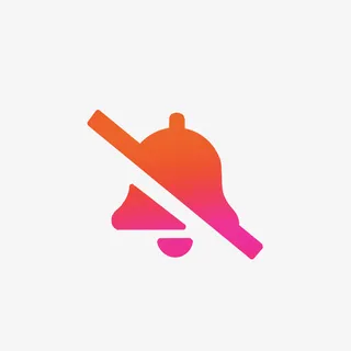 红色渐变静音图标免抠