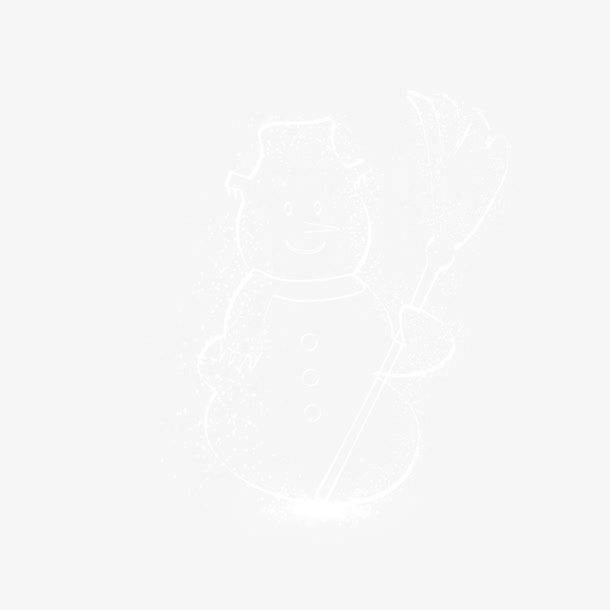 雪人手绘免抠