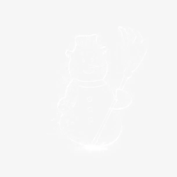 雪人手绘免抠