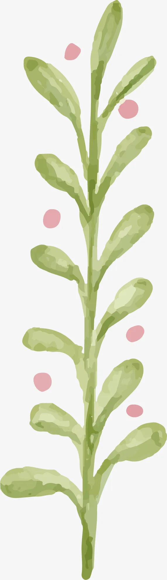 水墨春天小草免抠