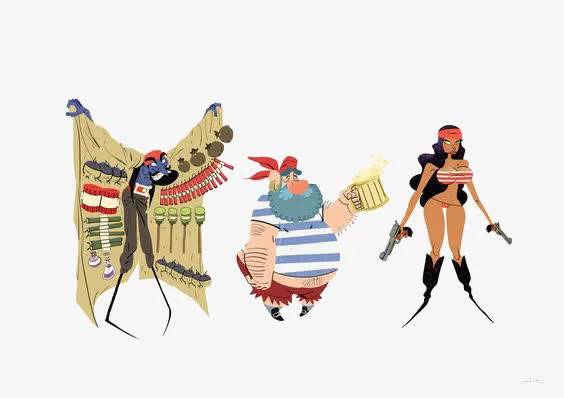 卡通手绘童话人物免抠