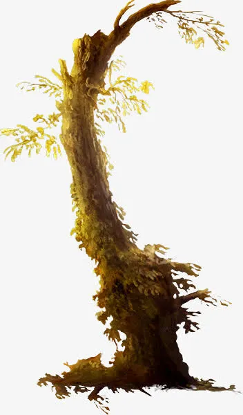 卡通手绘梦幻枯树免抠